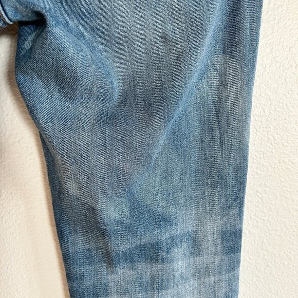 American Eagle Jeans Tomgirl Button Fly Destroyed Raw Hem Grunge - Picture 12 of 15